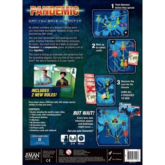 Z-Man Games Pandemic Board Game Out Of Stock In Stores NEW - Picture 3 of 12
